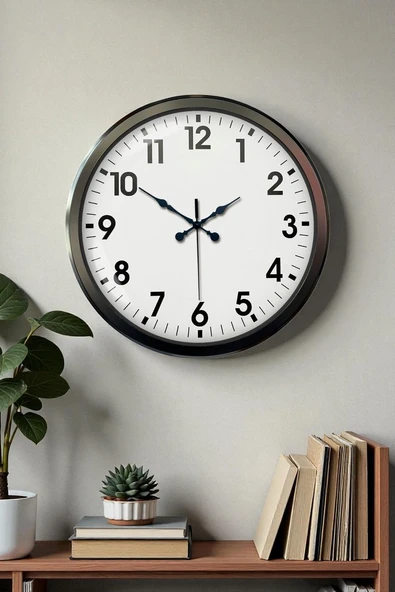 Zentime 52 Cm Siyah Modern Duvar Saati ürün görseli 1