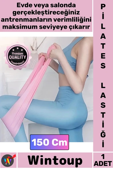 #PilatesLastiği Direnç Bandı Fitness Ekipmanı Esneklik Artırıcı Güçlendirici Pilates Lastiği 150 Cm ürün görseli 1