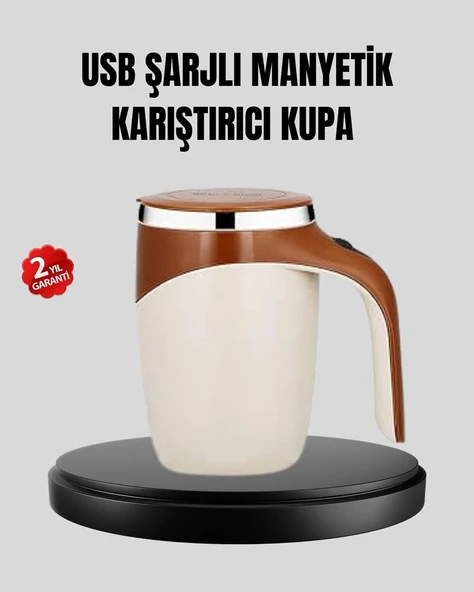 USB Şarjlı Manyetik Karıştırıcı Kupa Otomatik Karıştırma Paslanmaz Çelik ürün görseli 1