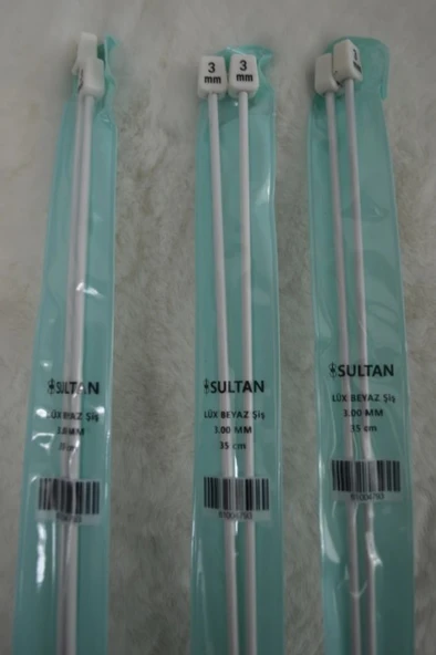 Lüx Beyaz Şiş 35 cm 3 no 3 adet ürün görseli 1