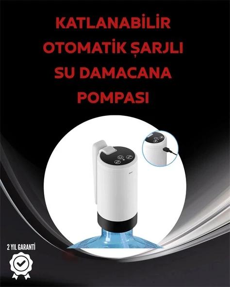 Otomatik Şarjlı Damacana Pompası Ev Ofis Kamp Kullanım ürün görseli 1