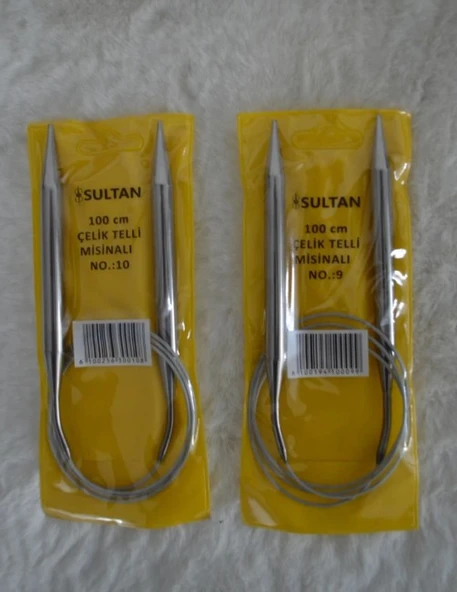 Çelik Telli Misinalı Şiş 100 cm 9 no 10 no 1’er adet ürün görseli 1
