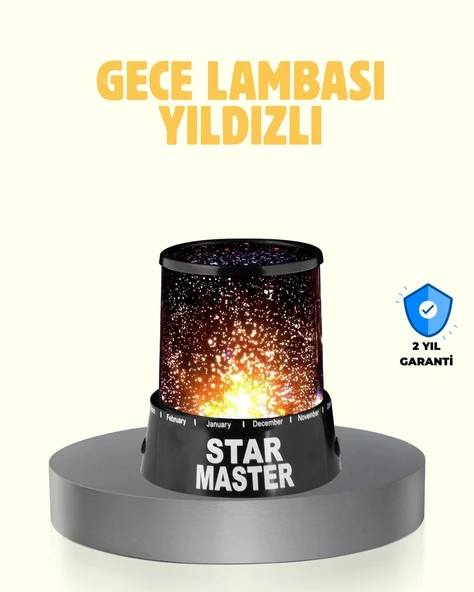LED Renk Değiştiren Yıldız Projektör Galaxy Efektli Gece Lambası ürün görseli 1
