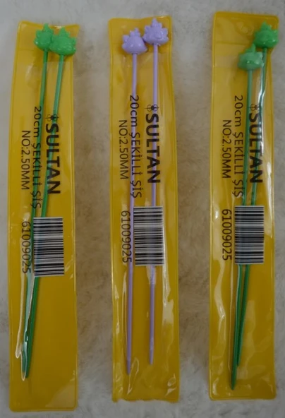 Şekilli Şiş 2,5 No 3 Adet 20 cm ürün görseli 1