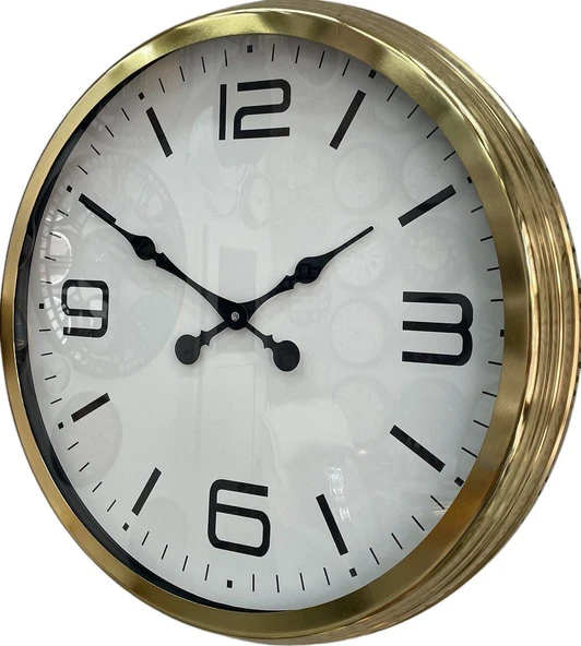 Zentime 60 Cm Gold Lüks Duvar Saati - Resim 2