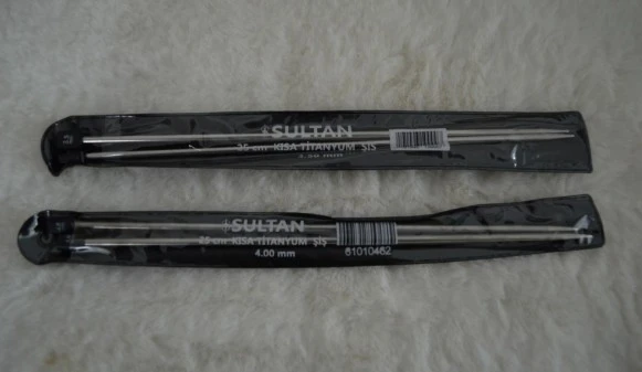 Kısa Titanyum Şiş 25cm 3,5 no 4 no 1’er çift ürün görseli 1