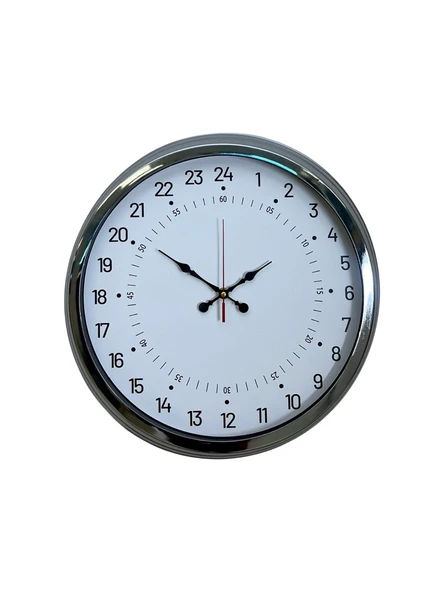 Zentime 40 Cm Krom Şık Duvar Saati - Resim 2