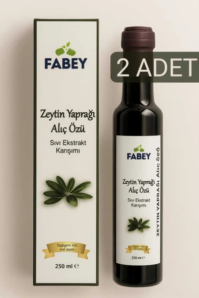 Neşe Natural FABEY Zeytin Yaprağı  Alıç Özü Sıvı Ekstrakt Karışımı 250m x 2 Adet ürün görseli 1