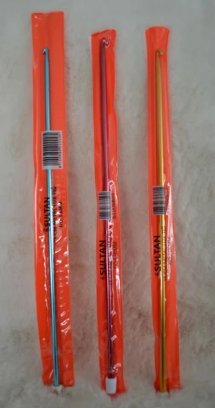 Metal Lüx Tığ 35cm 5 no, 6 no ve 7 no 1’er adet ürün görseli 1