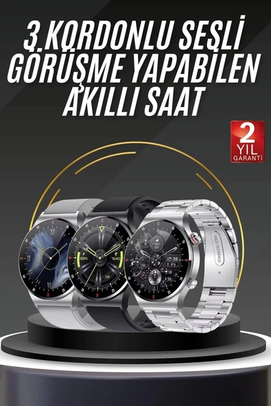 Akıllı Saat Adımsayar Nabız Ölçer Titreşim Özellikli Çağrı Cevaplama Sosyal Medya ürün görseli 1