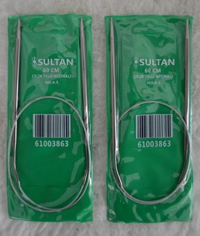 Çelik Telli Misinalı Şiş 60 cm 4,5 no 2 adet ürün görseli 1