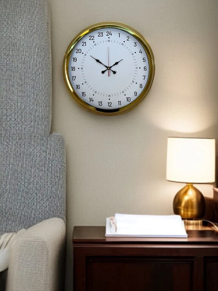 Zentime 40 Cm Gold Lüks Duvar Saati ürün görseli 1