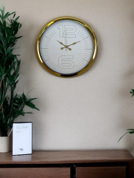 Zentime 40 Cm Gold Lüks Duvar Saati ürün görseli 1