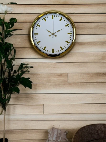 Zentime 40 Cm Gold Lüks Duvar Saati ürün görseli 1