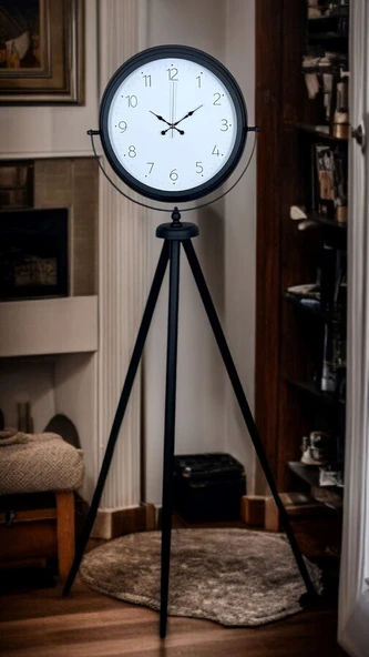 Pure Black Tripod Ayaklı Saat - Resim 3