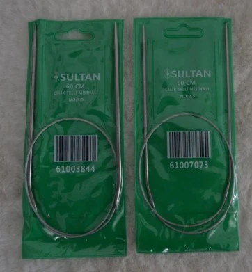 Çelik Telli Misinalı Şiş 60 cm 2,5 no 3 no 1’er  adet ürün görseli 1