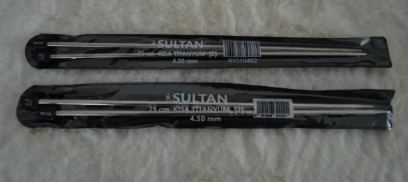 Kısa Titanyum Şiş 25cm 4 no 4,5 no 1’er çift ürün görseli 1