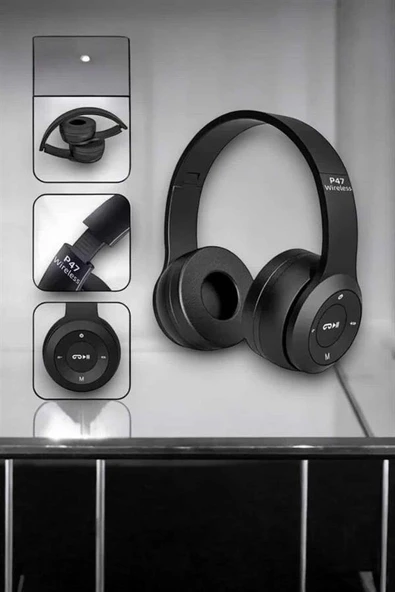 Kulak Üstü TF Kart ve AUX Destekli Ergonomik Bluetooth Kulaklık ürün görseli 1