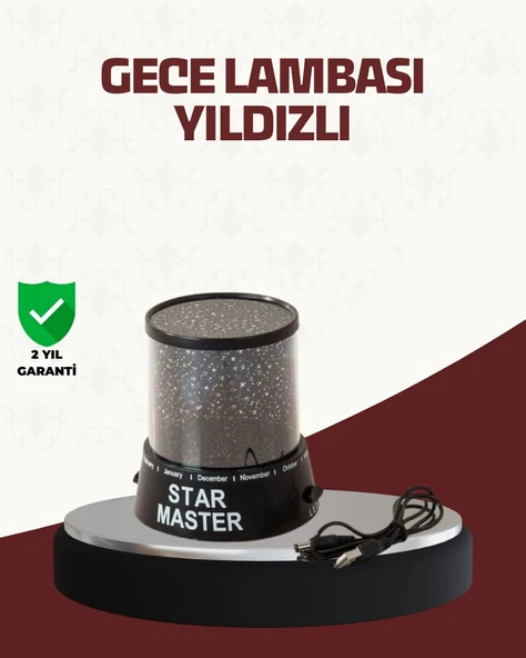 Galaxy Efektli LED Projektör Taşınabilir Yıldız Gece Lambası ürün görseli 1