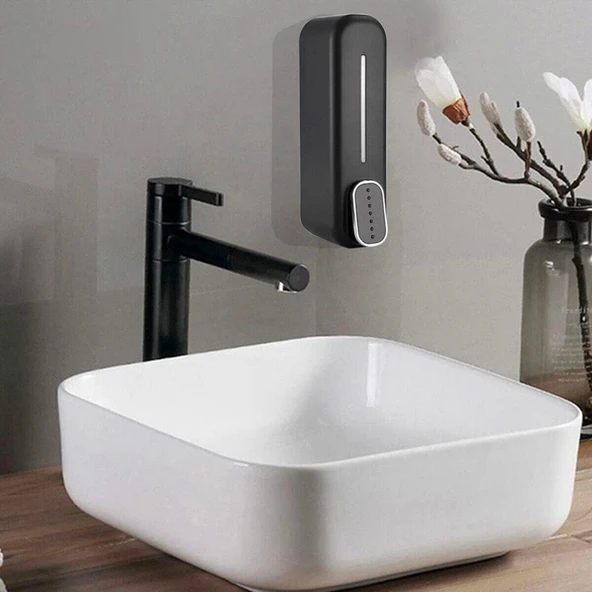 Buffer ® Siyah Duvara Monte Sıvı Sabunluk Dispenser 300 ml - Resim 3