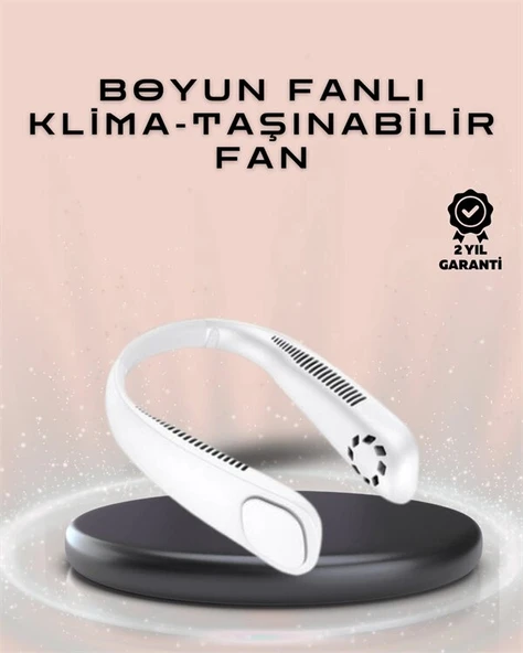 Giyilebilir Sessiz Fan | 224g Hafif, Bladeless Güvenli Tasarım, 5 Vitesli Soğutma, USB Şarjlı Fan ürün görseli 1