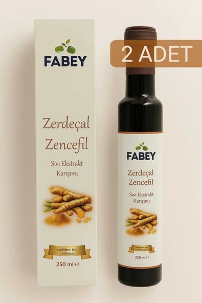 Neşe Natural FABEY Zerdeçal & Zencefil Sıvı Ekstrakt Karışımı 250ml x 2 Adet ürün görseli 1