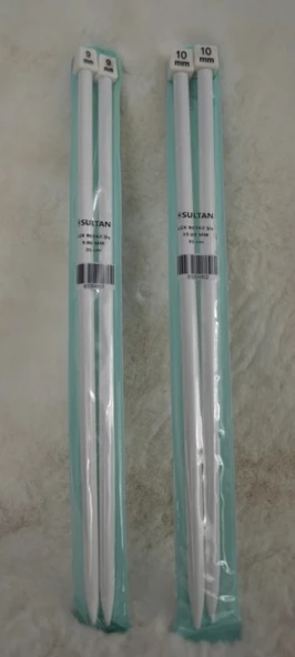 Lüx Beyaz Şiş 35 cm 9 no 10 no 1’er çift ürün görseli 1