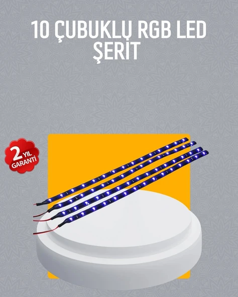 LED Yağmur Işığı Seti 10 Adet Meteor Çubuk Aydınlatma ürün görseli 1