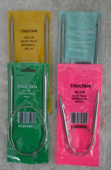 Çelik Telli Misinalı Şiş 6 no (4’lü set) ürün görseli 1
