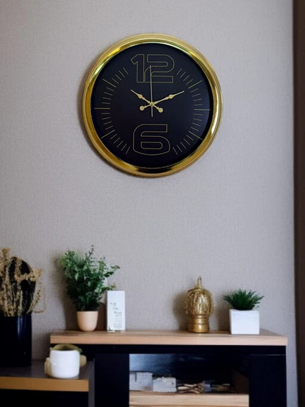 Zentime 40 Cm Gold Lüks Duvar Saati ürün görseli 1