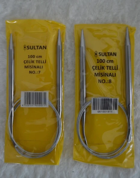 Çelik Telli Misinalı Şiş 100 cm 7 no 8 no 1’er adet ürün görseli 1