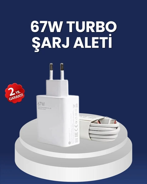 67 Watt Hızlı Şarj Adaptörü Samsung S20 S21 S22 S23 Uyumlu ürün görseli 1