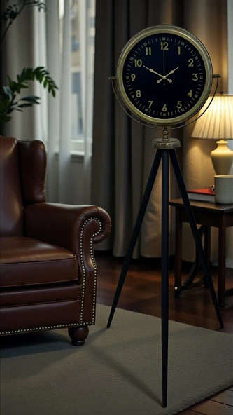 Retro Luxury Tripod Ayaklı Saat ürün görseli 1