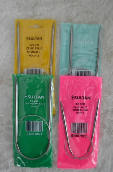 Çelik Telli Misinalı Şiş 4,5 no (4’lü set) ürün görseli 1