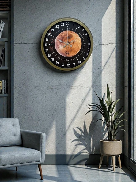 Zentime 40 Cm Eskitme Vintage Alışılmışın Dışında Duvar Saati ürün görseli 1