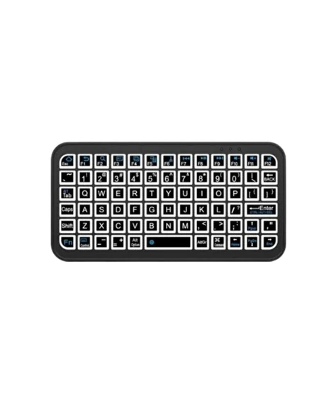 Kompakt Siyah RGB Işıklı Bluetooth Mini Klavye - Resim 2