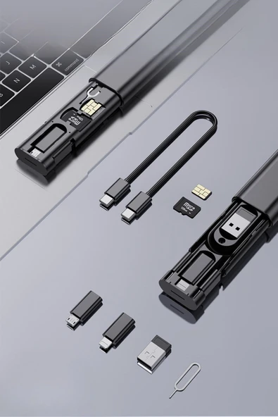 Cep Tipi 60W Bas Aç Type-C,İphone Şarj,Micro USB Hızlı Şarj Data Kablo Seti - Resim 6