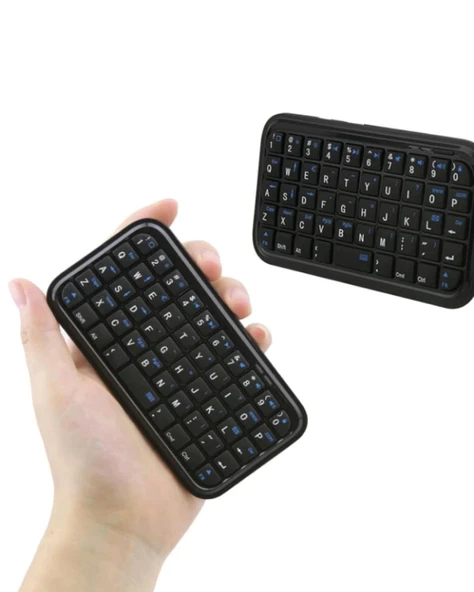 Kablosuz Mini Bluetooth Klavye Telefon Tablet PC Uyumlu - Resim 4