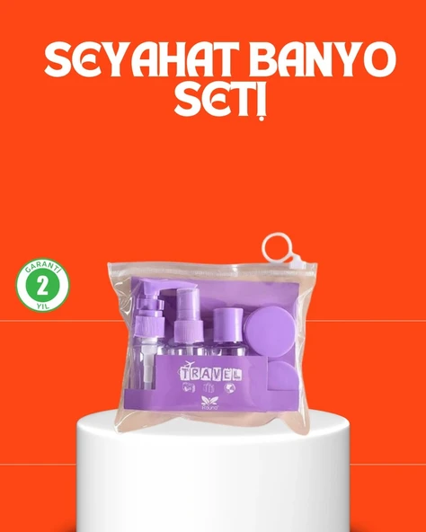 5 Parça Seyahat Kişisel Bakım Seti Şişe Sprey Krem Kutulu ürün görseli 1