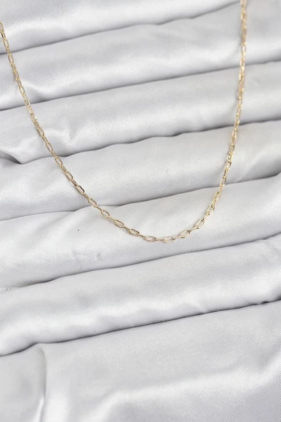 CM 14K Gold Renk Ataç Zincir Model 60 cm Kadın Kolye ürün görseli 1