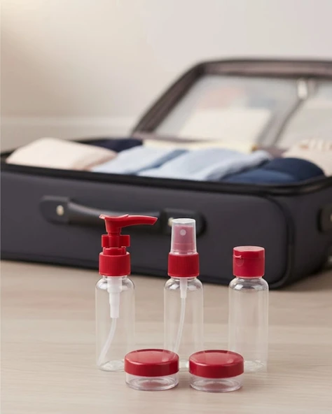Taşınabilir 5 Parça Seyahat Kozmetik Dolum Seti 30 ml ürün görseli 1