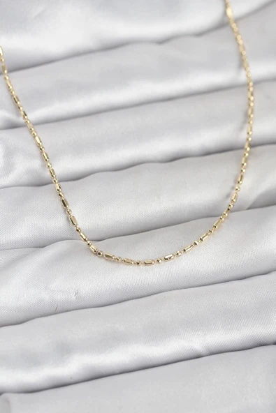 CM 14K Gold Renk Zincirli 60 cm Kadın Kolye ürün görseli 1