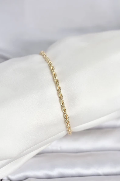 CM 14K Gold Renk Burgu Model Kadın Bileklik ürün görseli 1