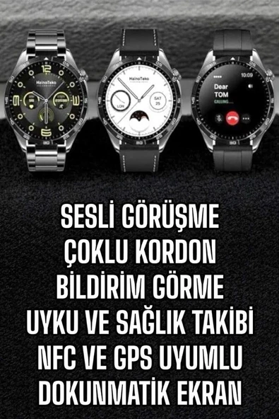 Akıllı Saat Titreşimli Amoled Ekran Uyku ve Sağlık Takibi Sesli Görüşme ürün görseli 1