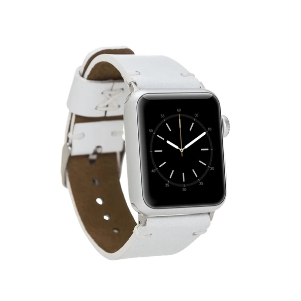 Apple Watch Uyumlu Deri Kordon 38-40-41mm Orfe F3 Beyaz ürün görseli 1
