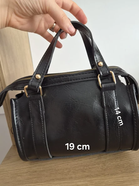 Şık Siyah Mini El Çantası - Resim 4