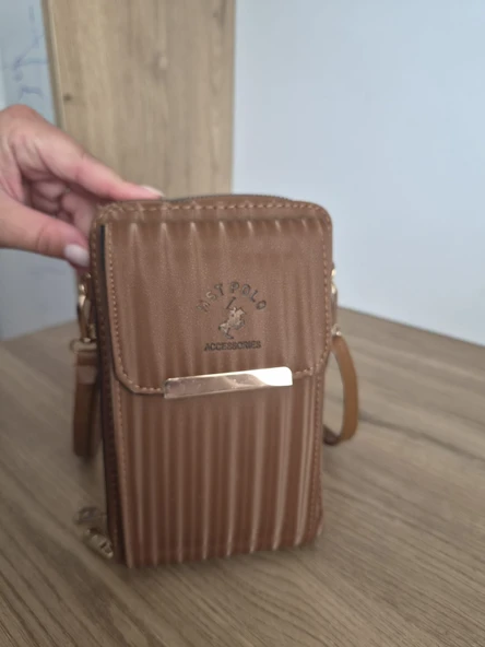 Türk Polo Kahverengi Mini Çapraz Çanta ürün görseli 1