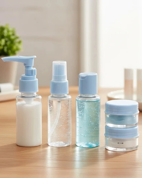 Seyahat İçin 5’li Şeffaf Dolum Şişesi Seti 30 ml ürün görseli 1