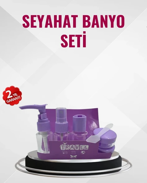 Seyahat Boy Banyo Seti 5’li Mini Şişe ve Krem Kutusu Çantalı ürün görseli 1