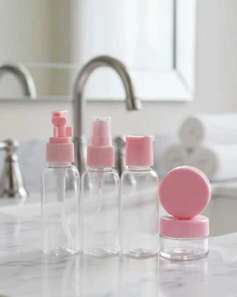 Taşınabilir 5’li Seyahat Kozmetik Şişe Seti 30 ml Sızdırmaz ürün görseli 1